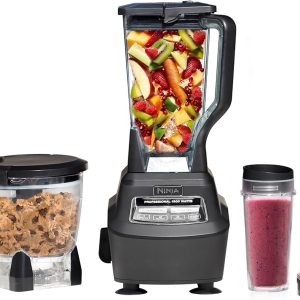 Ninja Mega Kitchen System. 1500W. 72 oz. Full-Size Blender & 8-Cup Food Processor with (2) 16 oz. To-Go Cups. Total Crushing Technology - Smoothies. Ice Crushing. Purees. Dough & More. Black. BL770
