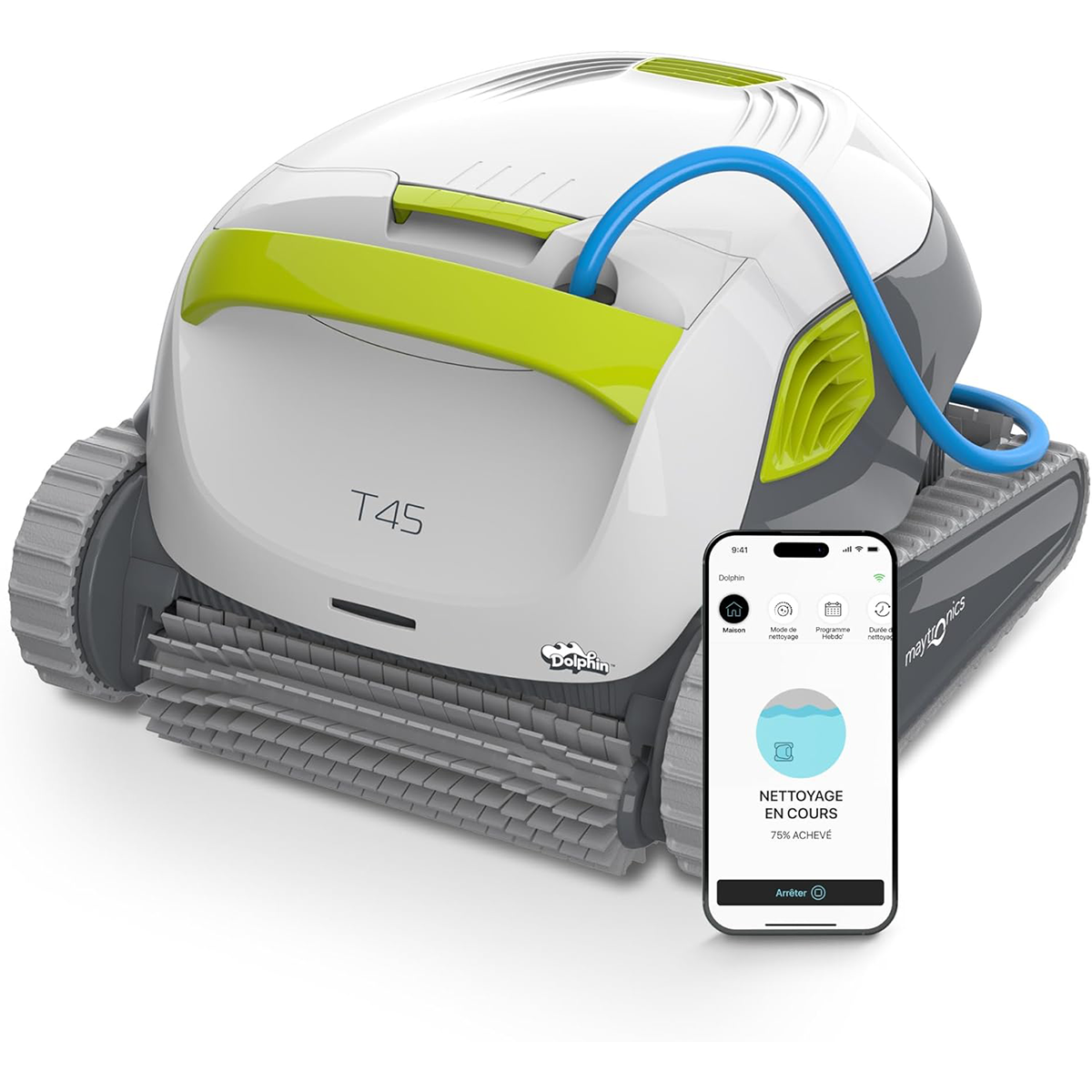 DOLPHIN T45 Electric Pool Cleaner Robot - Wall Cleaning. In-Ground Pool Up to 12 m. 3 Year Warranty