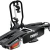 Thule EasyFold XT bike rack for tow bar 2 bikes silver