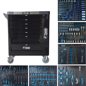 toolcar F-Tools Red XXL workshop trolley tool trolley filled with tools