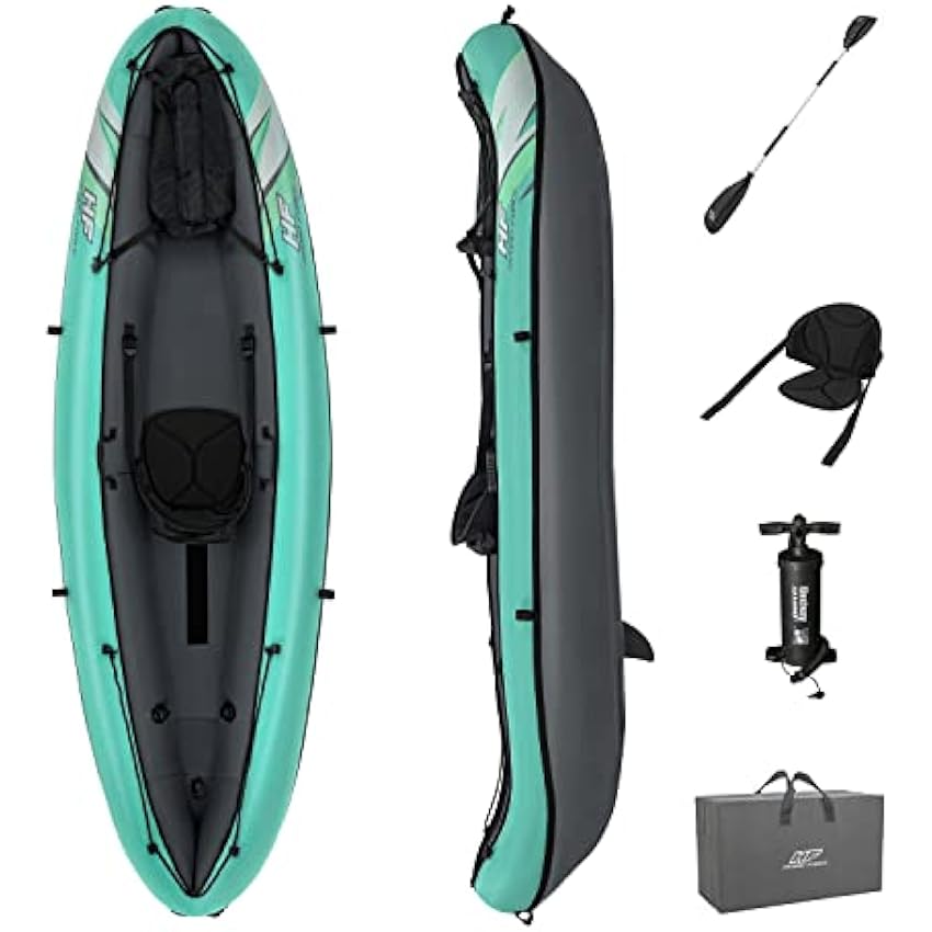 Bestway Hydro Force Inflatable Kayak Set | Includes Seat. Paddle. Hand Pump. Storage Carry Bag | Great for Adults. Kids and Families