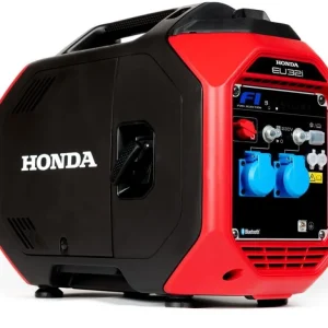 Honda EU32i Petrol Generator: 3.2kW Max Power. 8.6h Runtime. 4.7L Tank - 4-Stroke for Outdoor/Emergency Use
