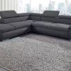 Valantine L-shaped corner sofa (Luxury microfiber ALTARA NUBUCK® with bed function)